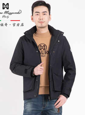 玛路秋冬休闲商务连帽羽绒服