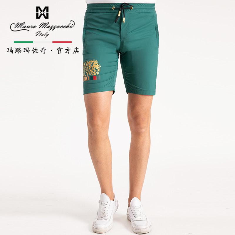玛路男装/MAURO春夏柔软耐磨耐皱/狮头图案轻薄时尚短裤MK255306