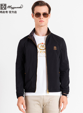 玛路男装/MAURO春夏耐皱抑菌休闲时尚双面穿立领茄克外套ML162004