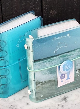 m5Dolphin海豚系列活页夹笔记本外壳迷你便携小卡照片收纳手账本