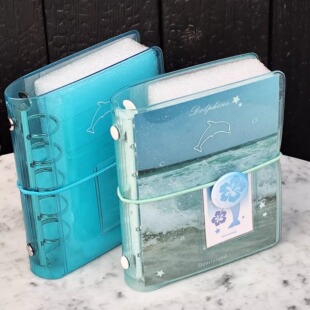 m5Dolphin海豚系列活页夹笔记本外壳迷你便携小卡照片收纳手账本