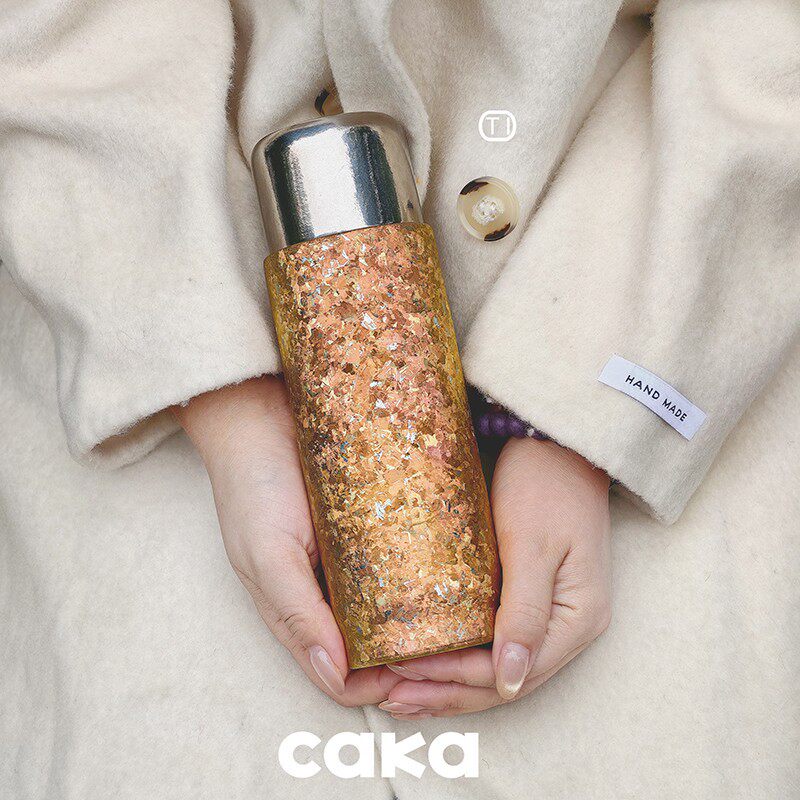 CAKA/茶卡纯钛保温杯磁吸杯双层钛焖茶杯泡茶杯养生钛水杯钛杯子