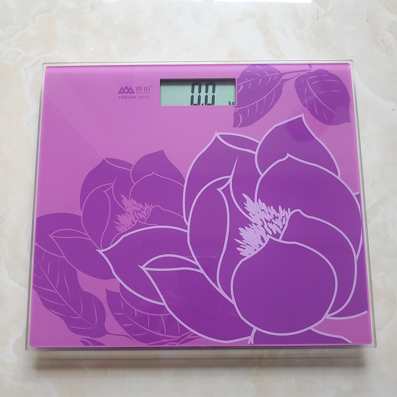 香山家用电子健康秤玻璃体重秤称重衡器精准体重测量器自动开关机
