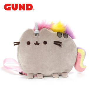 美国gund 可爱卡通宝宝小背包Pusheen胖吉猫彩虹款婴幼儿童双肩包
