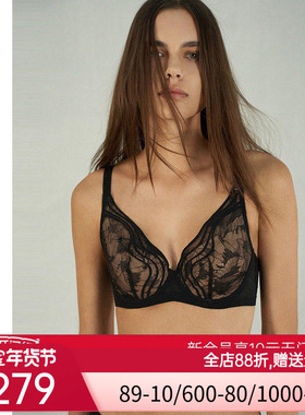 爱慕·CHUANG叠韵内衣女薄模杯大罩杯大胸显小蕾丝文胸CA111131