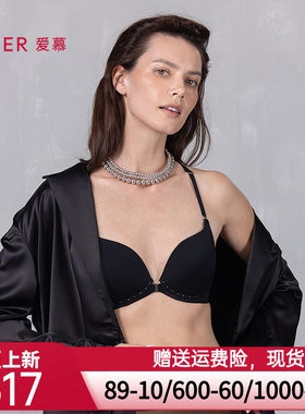 爱慕倾心之约25春夏内衣女无钢圈中厚杯前扣细带美背文胸AM17A822