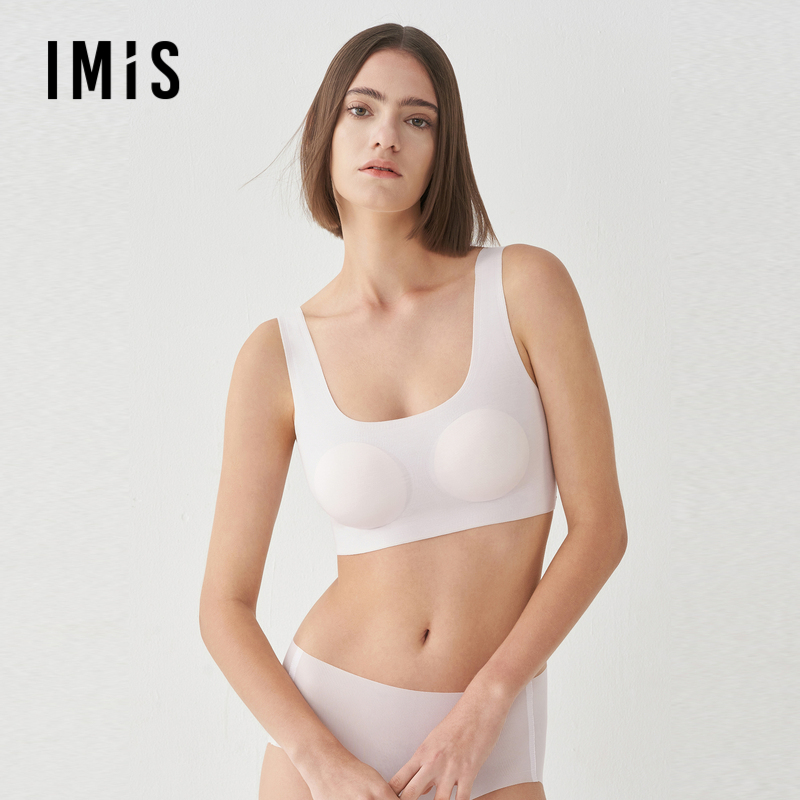 爱美丽内衣女无钢圈背心式薄款少女文胸防走光胸罩IM17BRN1
