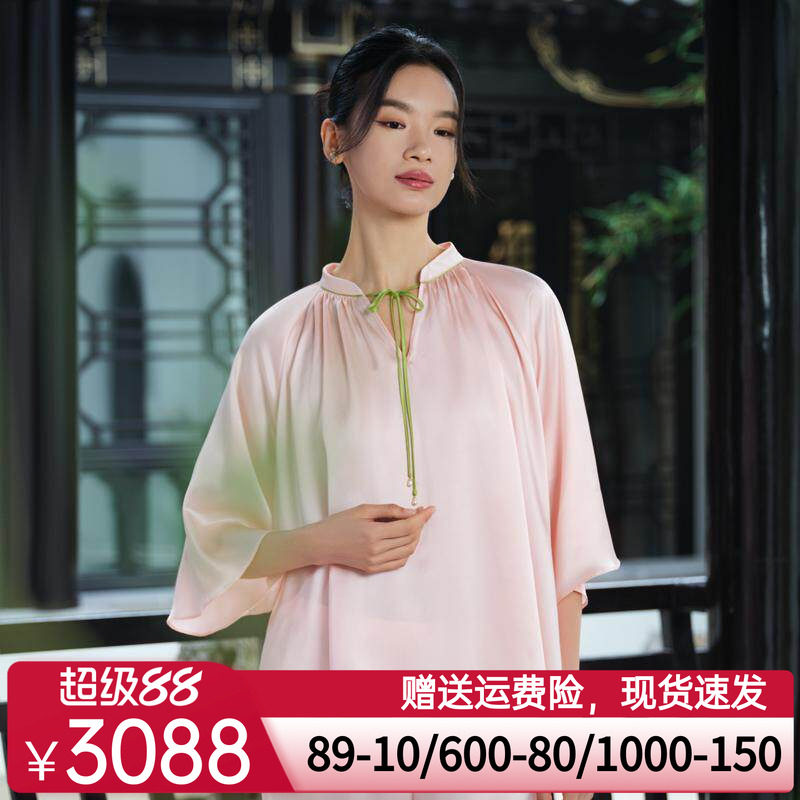 爱慕皇锦真丝经典女士睡衣套头分身家居服套装HJ21528