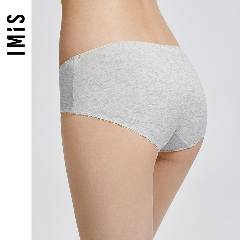 爱美丽IMIS商场内裤女简约棉感包臀不夹裆中腰平角裤IM23BHY1