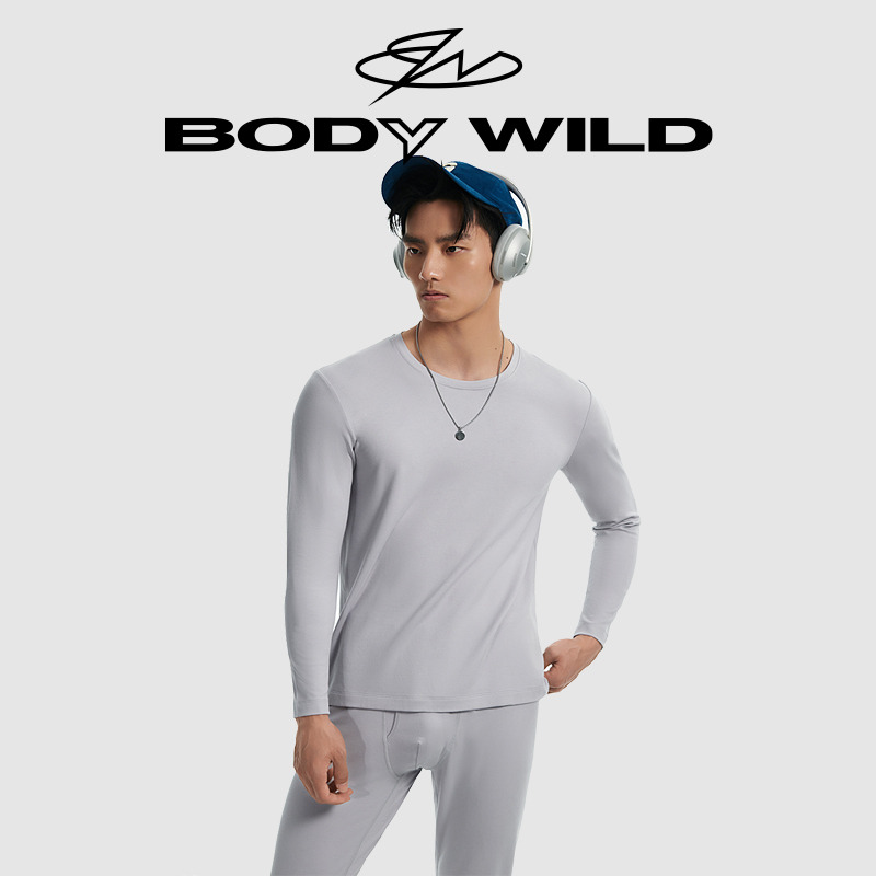 【氨基酸润肤打底】BODY WILD23新圆领长袖透气保暖男士ZBN72ST1