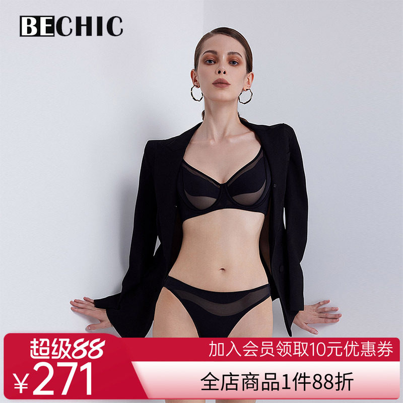 BeChic潮汐4/4薄杯文胸简约薄透内衣女性感BC13CD1