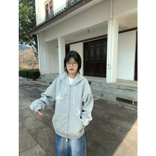 设计感小众连帽卫衣女春秋