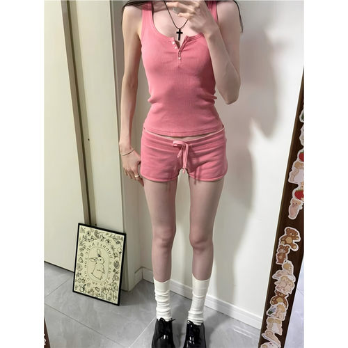 运动短裤女夏季高腰修身