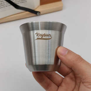 出口加厚白酒杯316不锈钢茶杯双层防摔小酒杯子咖啡杯户外杯露营