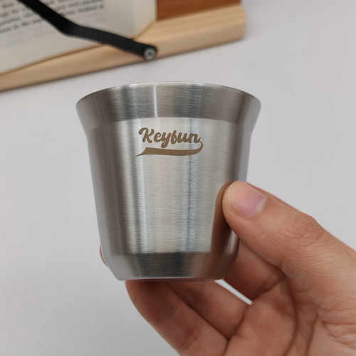 加厚出口双层防摔304小酒杯