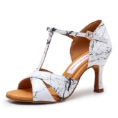 软底恰恰表演室内高跟女孩成人专业跳舞鞋 红谛莎新款 女士拉丁舞鞋