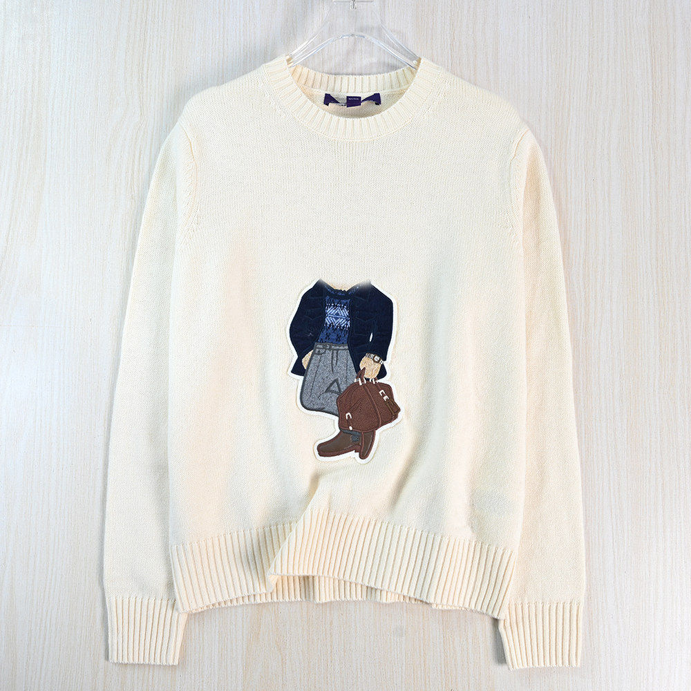 思琪女装261/12 美国单贴布卡通熊粗针羊毛混纺圆领休闲长袖毛衣,女装/女士精品,毛衣,淘宝优惠券,粉丝福利购,淘宝优惠卷