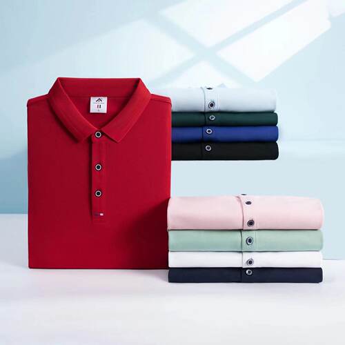 夏季男士polo衫t恤短袖翻领纯棉休闲纯色商务工作服企业定制logo