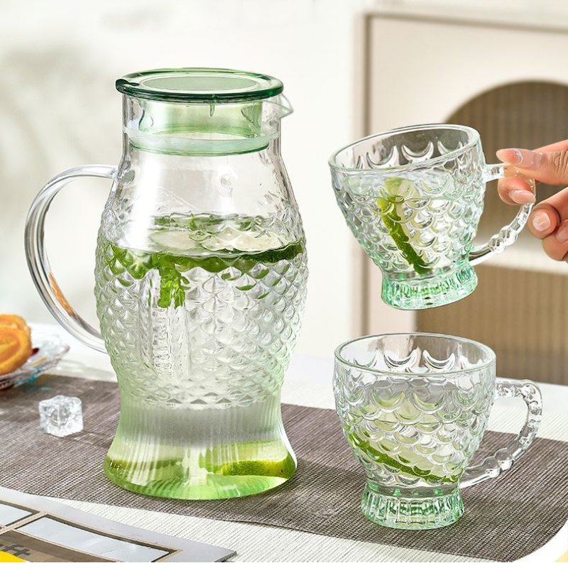 夏季高硼硅玻璃冷水壶耐高温泡茶壶果汁壶扎啤壶家用水具套装107