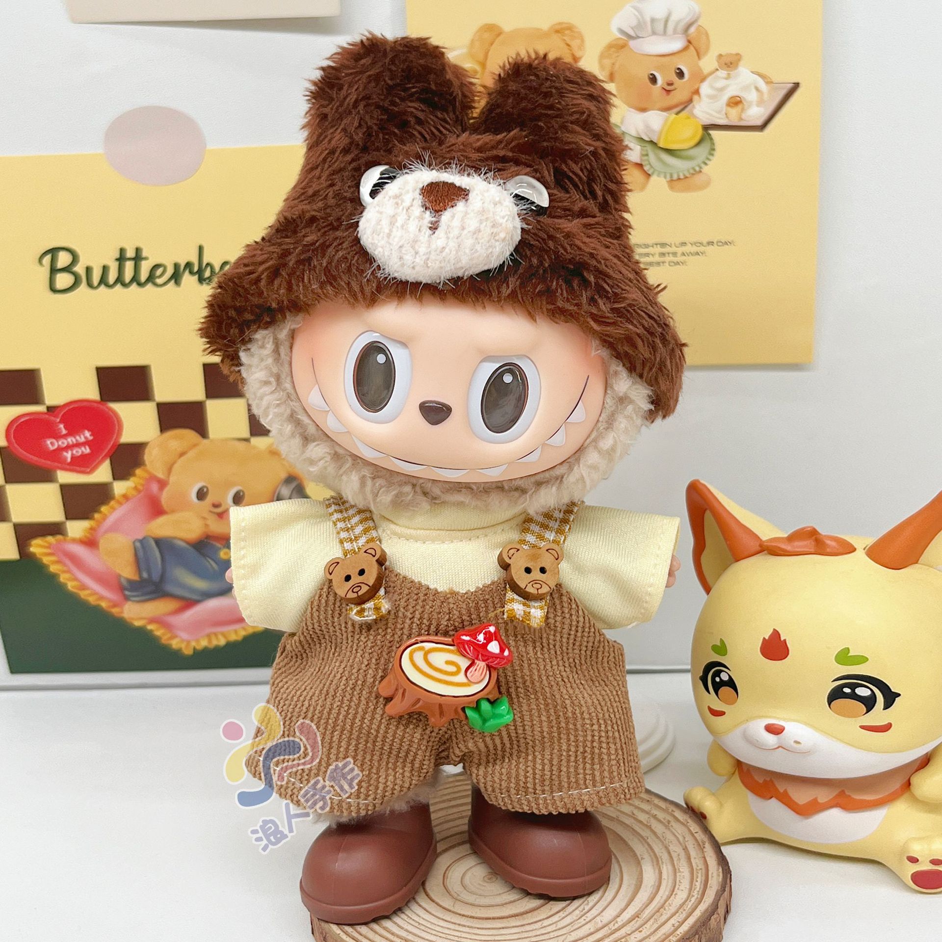 labubu熊出没17cm拉布布娃衣