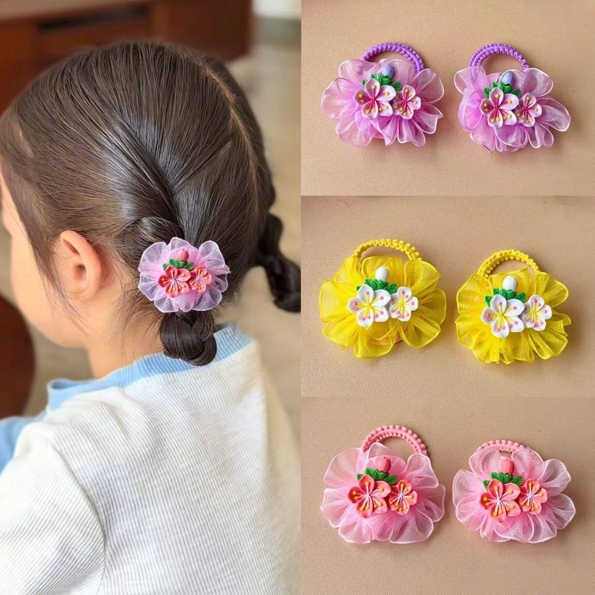幼儿园宝宝小皮筋花朵女童头花头发头绳发圈发夹女孩可爱女孩发饰,童装/婴儿装/亲子装,发饰,淘宝优惠券,粉丝福利购,淘宝优惠卷