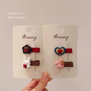 儿童卡通婴儿安全发夹女童发卡小夹子宝宝发量少刘海夹全包布发夹