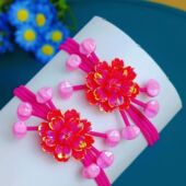 春季 新款 小女孩扎辫发饰儿童双头发绳皮筋女童高弹力耐用彩色头绳