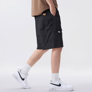 潮牌休闲短裤 裤 男2026夏季 透气运动简约宽松五分工装 薄款 美式