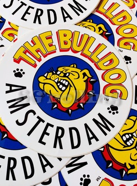 限量 原装进口 AMSTERDAM THE BULLDOG 斗牛犬 防水 贴纸