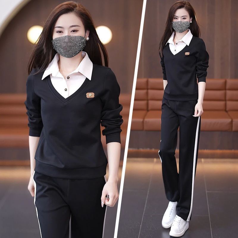 妈妈休闲服休闲两件套