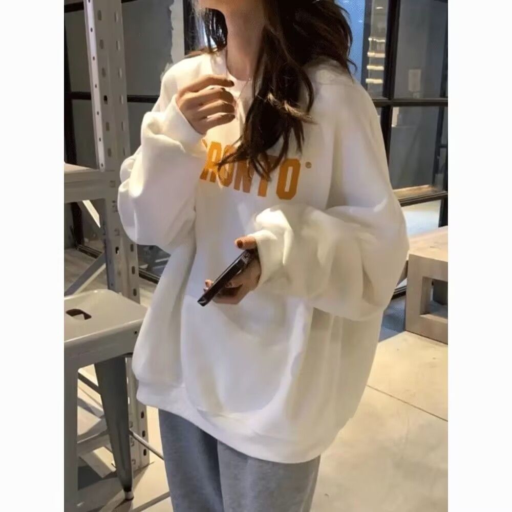 盐系卫衣卫裤运动服套装女秋季学生韩版宽松显瘦小个子休闲两件套