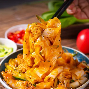 年辉红油麻酱凉皮米皮开袋免煮冲泡即食鲜香劲道解馋方便速食