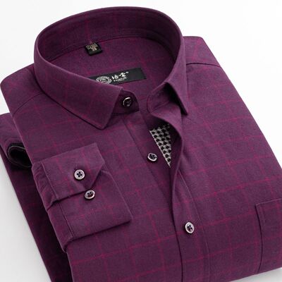 培蒙方领长袖商务夹棉保暖桑蚕丝