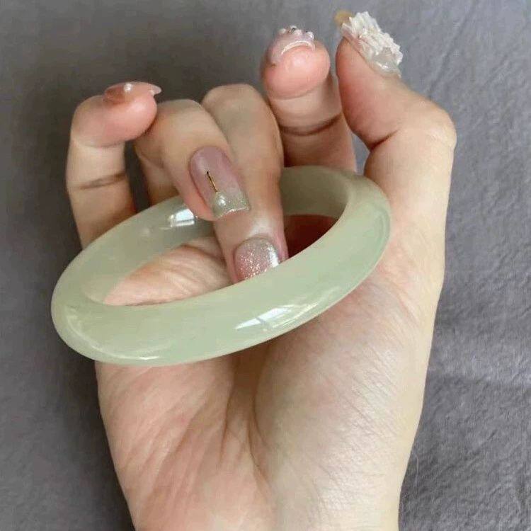 【顺丰包邮】新疆正品和田和田玉手镯天然青白玉晴水女款玉石手镯