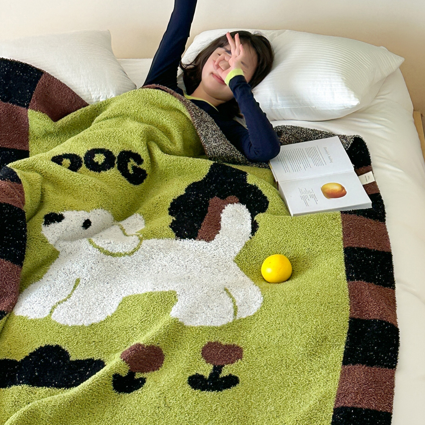 ins风卡通小狗半边绒毛毯办公室午休空调盖毯秋冬季保暖沙发毯子,床上用品,休闲毯/毛毯/绒毯,淘宝优惠券,粉丝福利购,淘宝优惠卷