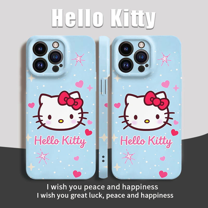爱心HelloKitty凯蒂猫适用苹果16promax手机壳iphone15/iqoo12/华为P70小米14红米K80/oppoReno13vivoS20X200