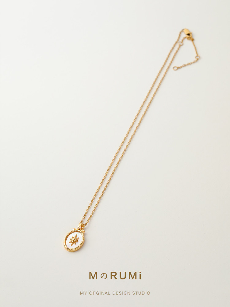 淡水母贝项链气质轻奢小众锁骨链