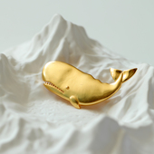 个性 鲸鱼胸针女秋冬新款 小众设计感高级轻奢气质百搭时尚 精致胸花