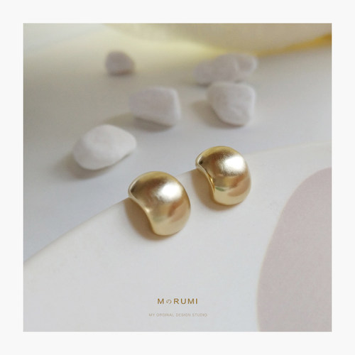 s925银针欧美简约拉丝法式设计感