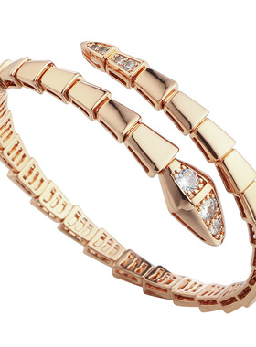 手镯复古女ins活口弹力金银