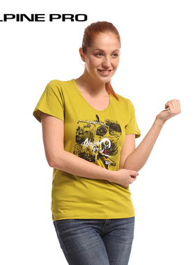 阿尔派妮Alpine pro女士休闲纯棉短袖T恤LTSE717CN