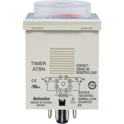 正品奥托尼克斯时间继电器AT8N 100-240VAC/24-240VDC延时开关