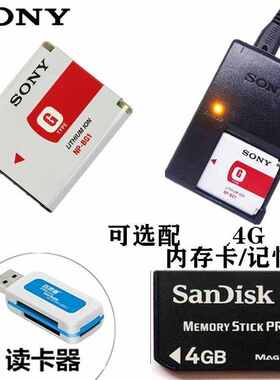 索尼DSCW170 W200 WX1 W300 N1 N2相机NPBG1电池+充电器+读卡器