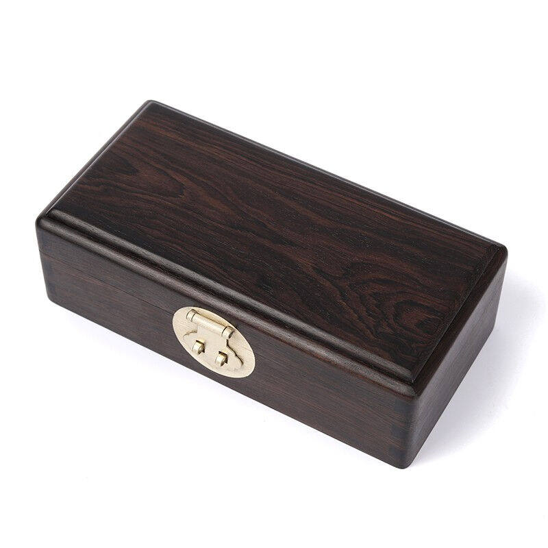 木果果木红木案上家具紫光檀(学名:东非黑黄檀)小精致收纳盒实