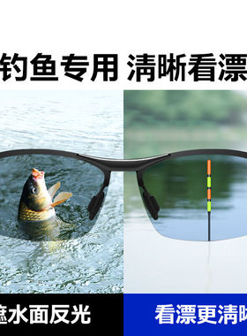 威斯贝斯高清变色钓鱼男士眼镜看漂专用水底可见水下三米增晰偏光
