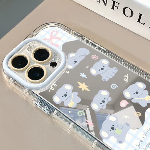 考la镜面适用于华为奶油壳oppo苹果15新iPhone16promax/12/11promax手机壳真我红米小米13pro/u