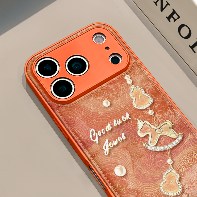 橙色吊坠小马适用苹果17pro手机壳16pm肤感皮纹鼓包华为p80防摔可爱mate70保护套荣耀oppo防摔小米,3C数码配件,手机保护套/壳,淘宝优惠券,粉丝福利购,淘宝优惠卷