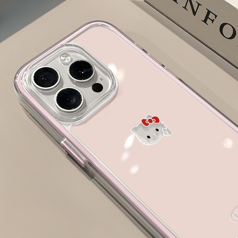 粉色比耶猫咪适用苹果17pro手机壳iPhone16三合一炫彩华为mate70保护套oppo荣耀200创意小米15,3C数码配件,手机保护套/壳,淘宝优惠券,粉丝福利购,淘宝优惠卷