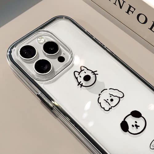 三只小狗适用苹果17promax手机壳iPhone16三合一炫彩华为mate70保护套oppo荣耀200创意小米15