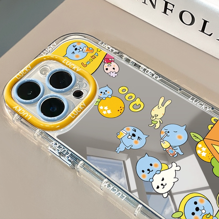 酷儿镜面适用于苹果17pro华为奶油壳oppo苹果16新iPhone15/12/11promax手机壳真我红米小米13pro/u